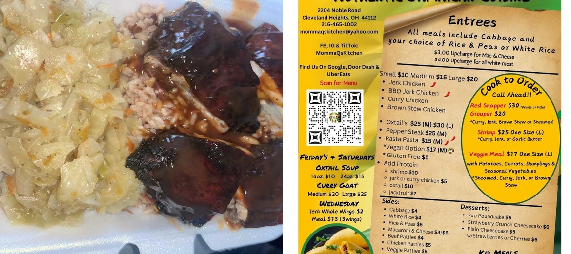 Momma Q's Kitchen Menu